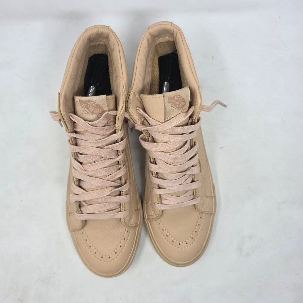 Vans Womens Sk8-Hi Beige Perforated High-Top Sneakers Size 9.5 - Picture 4 of 8